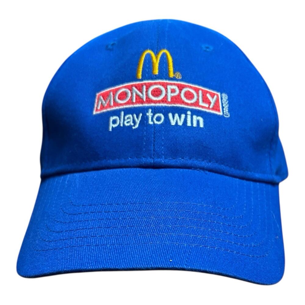 McDonalds Monopoly Cap Game Logo Fast Food Crew Employee Baseball Work 2012 Hat